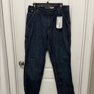 Carhartt Men's Dark Blue Rugged Utility Relaxed Jeans Fire 🔥 Resistant 34/30